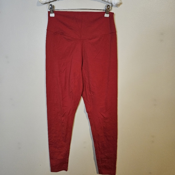 Vitality Solid Red High-Waisted Leggings Athletic Athleisure Workout Comfy Large - Picture 8 of 8